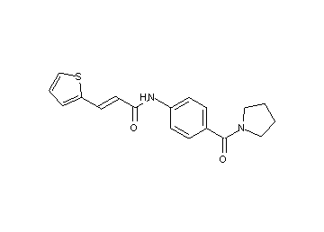 N-[4-(1-pyrrolidinylcarbonyl)phenyl]-3-(2-thienyl)acrylamide