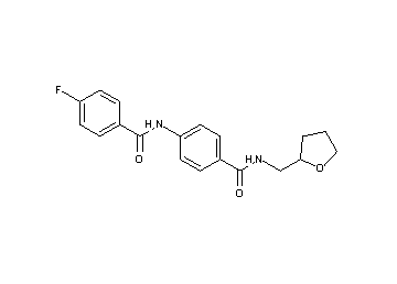 4-fluoro-N-(4-{[(tetrahydro-2-furanylmethyl)amino]carbonyl}phenyl)benzamide