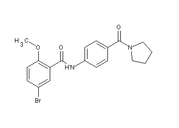 5-bromo-2-methoxy-N-[4-(1-pyrrolidinylcarbonyl)phenyl]benzamide