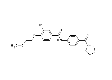3-bromo-4-(2-methoxyethoxy)-N-[4-(1-pyrrolidinylcarbonyl)phenyl]benzamide