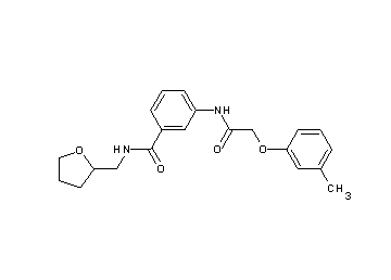 3-{[(3-methylphenoxy)acetyl]amino}-N-(tetrahydro-2-furanylmethyl)benzamide