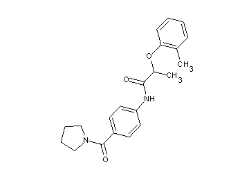 2-(2-methylphenoxy)-N-[4-(1-pyrrolidinylcarbonyl)phenyl]propanamide