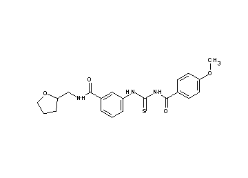 3-({[(4-methoxybenzoyl)amino]carbonothioyl}amino)-N-(tetrahydro-2-furanylmethyl)benzamide