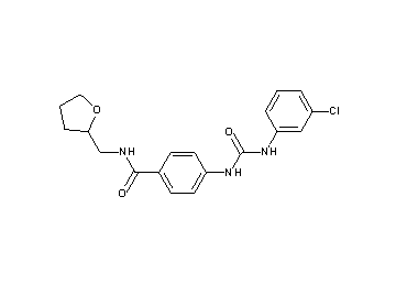 4-({[(3-chlorophenyl)amino]carbonyl}amino)-N-(tetrahydro-2-furanylmethyl)benzamide