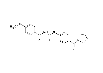 4-methoxy-N-({[4-(1-pyrrolidinylcarbonyl)phenyl]amino}carbonothioyl)benzamide