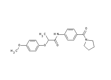 2-(4-methoxyphenoxy)-N-[4-(1-pyrrolidinylcarbonyl)phenyl]propanamide