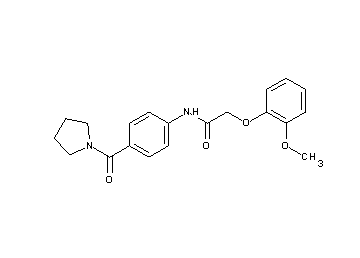 2-(2-methoxyphenoxy)-N-[4-(1-pyrrolidinylcarbonyl)phenyl]acetamide