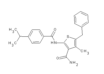 5-benzyl-2-[(4-isopropylbenzoyl)amino]-4-methyl-3-thiophenecarboxamide