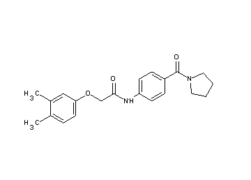 2-(3,4-dimethylphenoxy)-N-[4-(1-pyrrolidinylcarbonyl)phenyl]acetamide
