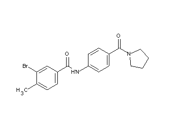 3-bromo-4-methyl-N-[4-(1-pyrrolidinylcarbonyl)phenyl]benzamide