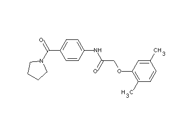 2-(2,5-dimethylphenoxy)-N-[4-(1-pyrrolidinylcarbonyl)phenyl]acetamide - Click Image to Close