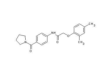 2-(2,4-dimethylphenoxy)-N-[4-(1-pyrrolidinylcarbonyl)phenyl]acetamide
