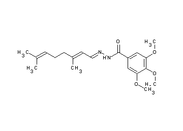 N'-(3,7-dimethyl-2,6-octadien-1-ylidene)-3,4,5-trimethoxybenzohydrazide