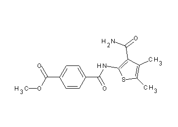methyl 4-({[3-(aminocarbonyl)-4,5-dimethyl-2-thienyl]amino}carbonyl)benzoate - Click Image to Close