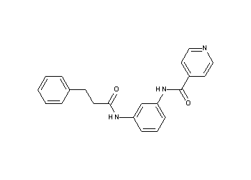 N-{3-[(3-phenylpropanoyl)amino]phenyl}isonicotinamide - Click Image to Close