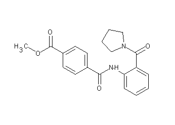 methyl 4-({[2-(1-pyrrolidinylcarbonyl)phenyl]amino}carbonyl)benzoate - Click Image to Close