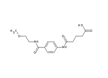 5-[(4-{[(2-methoxyethyl)amino]carbonyl}phenyl)amino]-5-oxopentanoic acid