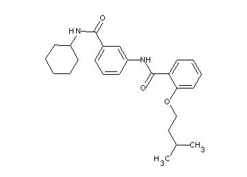 N-{3-[(cyclohexylamino)carbonyl]phenyl}-2-(3-methylbutoxy)benzamide