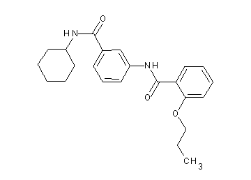 N-{3-[(cyclohexylamino)carbonyl]phenyl}-2-propoxybenzamide - Click Image to Close