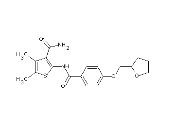 4,5-dimethyl-2-{[4-(tetrahydro-2-furanylmethoxy)benzoyl]amino}-3-thiophenecarboxamide - Click Image to Close