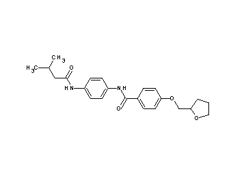 N-{4-[(3-methylbutanoyl)amino]phenyl}-4-(tetrahydro-2-furanylmethoxy)benzamide - Click Image to Close