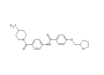 N-{4-[(4-methyl-1-piperidinyl)carbonyl]phenyl}-4-(tetrahydro-2-furanylmethoxy)benzamide - Click Image to Close