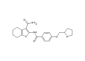 2-{[4-(tetrahydro-2-furanylmethoxy)benzoyl]amino}-4,5,6,7-tetrahydro-1-benzothiophene-3-carboxamide