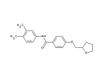 N-(3,4-dimethylphenyl)-4-(tetrahydro-2-furanylmethoxy)benzamide - Click Image to Close