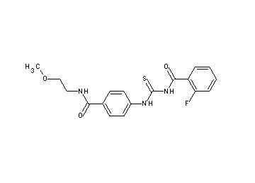 2-fluoro-N-{[(4-{[(2-methoxyethyl)amino]carbonyl}phenyl)amino]carbonothioyl}benzamide - Click Image to Close