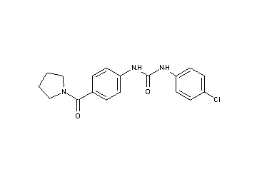 N-(4-chlorophenyl)-N'-[4-(1-pyrrolidinylcarbonyl)phenyl]urea - Click Image to Close