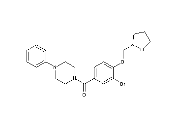 1-[3-bromo-4-(tetrahydro-2-furanylmethoxy)benzoyl]-4-phenylpiperazine