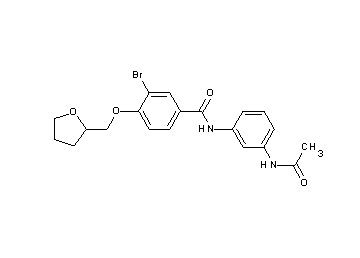 N-[3-(acetylamino)phenyl]-3-bromo-4-(tetrahydro-2-furanylmethoxy)benzamide - Click Image to Close