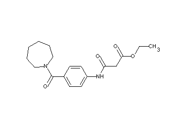 ethyl 3-{[4-(1-azepanylcarbonyl)phenyl]amino}-3-oxopropanoate