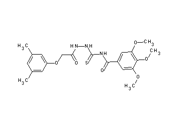 N-({2-[(3,5-dimethylphenoxy)acetyl]hydrazino}carbonothioyl)-3,4,5-trimethoxybenzamide - Click Image to Close