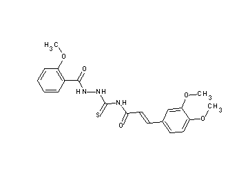 3-(3,4-dimethoxyphenyl)-N-{[2-(2-methoxybenzoyl)hydrazino]carbonothioyl}acrylamide - Click Image to Close