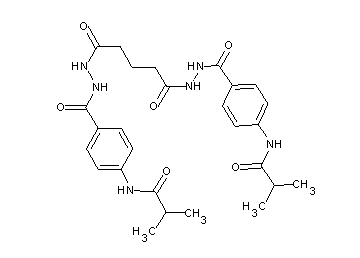 N,N'-[(1,5-dioxo-1,5-pentanediyl)bis(2,1-hydrazinediylcarbonyl-4,1-phenylene)]bis(2-methylpropanamide) - Click Image to Close