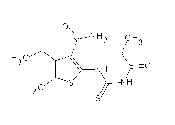 4-ethyl-5-methyl-2-{[(propionylamino)carbonothioyl]amino}-3-thiophenecarboxamide - Click Image to Close