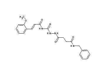 N-({2-[4-(benzylamino)-4-oxobutanoyl]hydrazino}carbonothioyl)-3-(2-methoxyphenyl)acrylamide - Click Image to Close