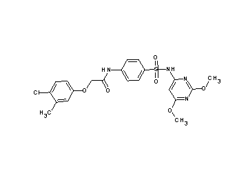 2-(4-chloro-3-methylphenoxy)-N-(4-{[(2,6-dimethoxy-4-pyrimidinyl)amino]sulfonyl}phenyl)acetamide