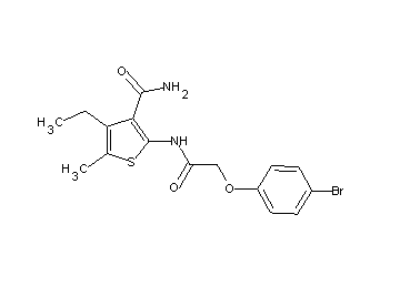 2-{[(4-bromophenoxy)acetyl]amino}-4-ethyl-5-methyl-3-thiophenecarboxamide
