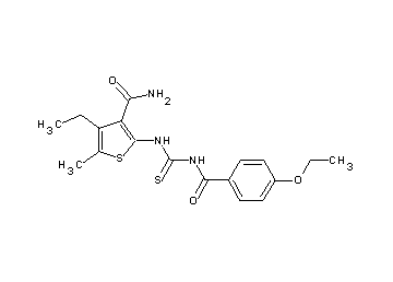 2-({[(4-ethoxybenzoyl)amino]carbonothioyl}amino)-4-ethyl-5-methyl-3-thiophenecarboxamide - Click Image to Close