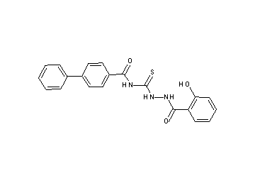 N-{[2-(2-hydroxybenzoyl)hydrazino]carbonothioyl}-4-biphenylcarboxamide - Click Image to Close