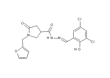 N'-(3,5-dichloro-2-hydroxybenzylidene)-1-(2-furylmethyl)-5-oxo-3-pyrrolidinecarbohydrazide