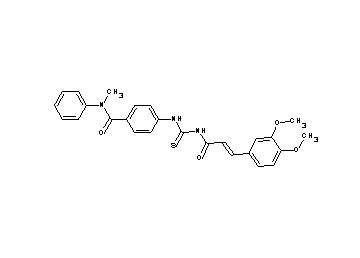 4-[({[3-(3,4-dimethoxyphenyl)acryloyl]amino}carbonothioyl)amino]-N-methyl-N-phenylbenzamide