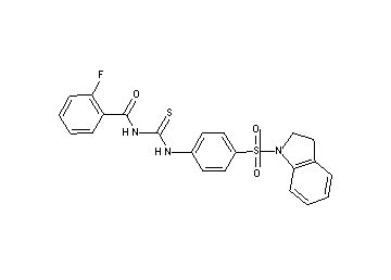 N-({[4-(2,3-dihydro-1H-indol-1-ylsulfonyl)phenyl]amino}carbonothioyl)-2-fluorobenzamide