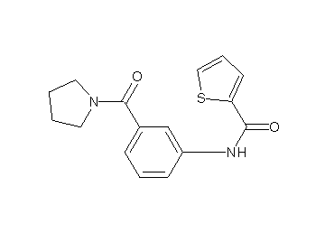 N-[3-(1-pyrrolidinylcarbonyl)phenyl]-2-thiophenecarboxamide