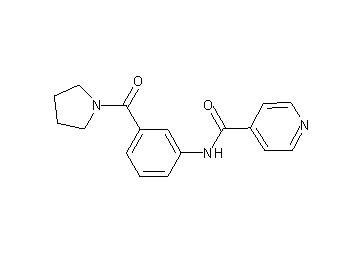 N-[3-(1-pyrrolidinylcarbonyl)phenyl]isonicotinamide