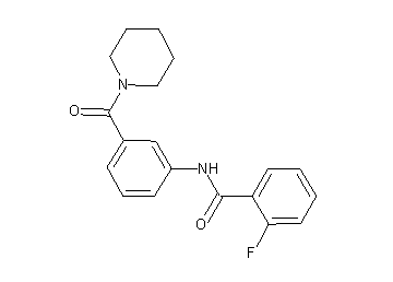 2-fluoro-N-[3-(1-piperidinylcarbonyl)phenyl]benzamide
