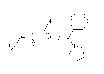 methyl 3-oxo-3-{[2-(1-pyrrolidinylcarbonyl)phenyl]amino}propanoate