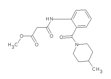 methyl 3-({2-[(4-methyl-1-piperidinyl)carbonyl]phenyl}amino)-3-oxopropanoate